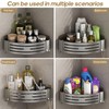 Corner Shower Caddy Suction Cup,Shower Shelves with Hooks,No Drilling Powerful