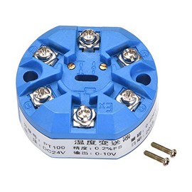 sourcing map PT100 Temperature Sensor Transmitter 24 V DC 0-10 V °C to 400 °C