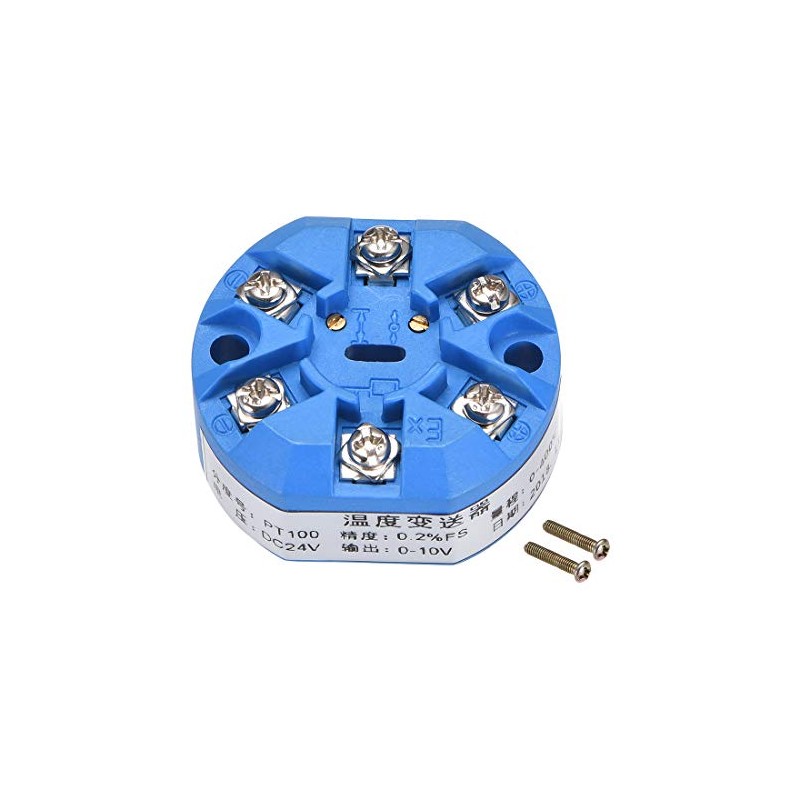 sourcing map PT100 Temperature Sensor Transmitter 24 V DC 0-10