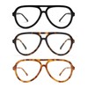 AMOMOMA 3 Pack Retro Aviator Reading Glasses for Women Men,Classic
