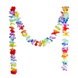 douyif Hawaiian Garland De Flowers Hibiscus Hawaiian Flower Garland Decoration Hawaiian Garland Hibiscus for Hawaii Tropical Carnival Summer Beach Theme Aloha Tiki Party Hanging Decoration (6 Metres)