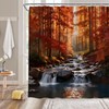 GCTNBJL Fall Forest Waterfall Shower Curtain for Bathroom,70x70(WxH) Inches