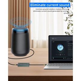 YANBORONSN 3.5mm Noise Lsolator, Ground Loop Lsolator, Automotive Amplifier Noise Filter，hum Eliminator，for Stereos Places Such as car Stereos and Home Stereos