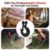 Lechansen G80 Clevis Slip Hook, 5/16" Chain Hooks with Safety