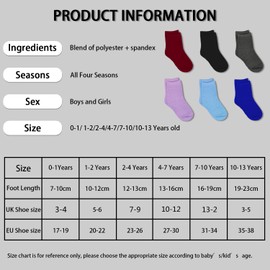 GENTABY Boys Girls Toddler Socks- Attractive Soft Elastic Baby Socks -24 Packs Black White Gray for 2-4 Years Kids Daily School Socks