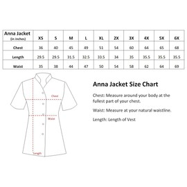 "Anna Jacket" with Nail Art (NL) Logo, High Fashion Nylon Uniform by Charlene (4XL, BLACK)