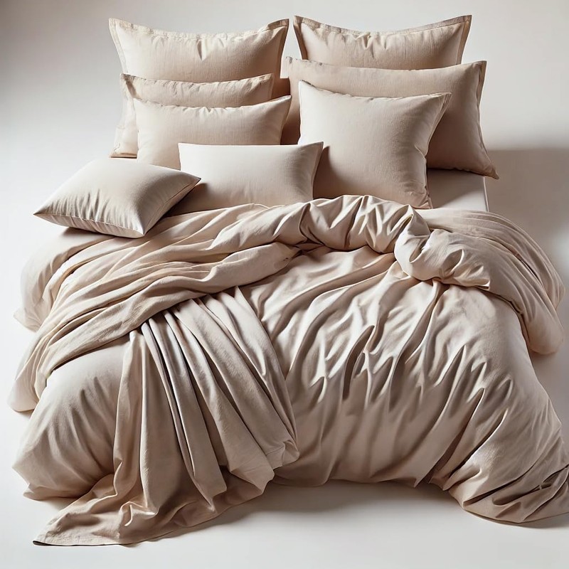 FabGoods Bamboo Fitted BedSheet (Warm Taupe)
