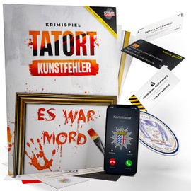 CRIMECASES At-Home Crime Game ‘Tatort: Kunstfehler’ [Crime Scene: Artful Malpractice], Board Games for Adults, 1–6 People, Solve the Murder Case, Ages 14 and Up, German Language Version
