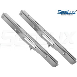 SeaLux Heavy Duty 12" Stainless Steel 90 Degree Folding Brackets for Shelf, Bench, Table Support with Short Release Handle/Max. Bearing 550 lb (Sold as 2 pcs)