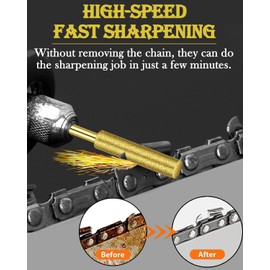 Shitime 21 Pcs Diamond Chainsaw Sharpener 1/8" Shank, High Hardness Burr Grinding Stone Chainsaw Sharpening Kit for Chain Saw Stone Jewelry Wood (5/32'', 3/16'', 7/32'')