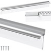 30" Chrome Framed Shower Door Replacement Bottom Deflector, Applied Mounting