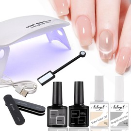 LULUGEL Gel Nail Kit, Magnetic Nail Starter Kit, For Beginners, Safe Instructions Included, Magnet, Gel Nail Set, Ready to Arrive, Complete Set, UV/LED Compatible, Compact, Nail Light Included