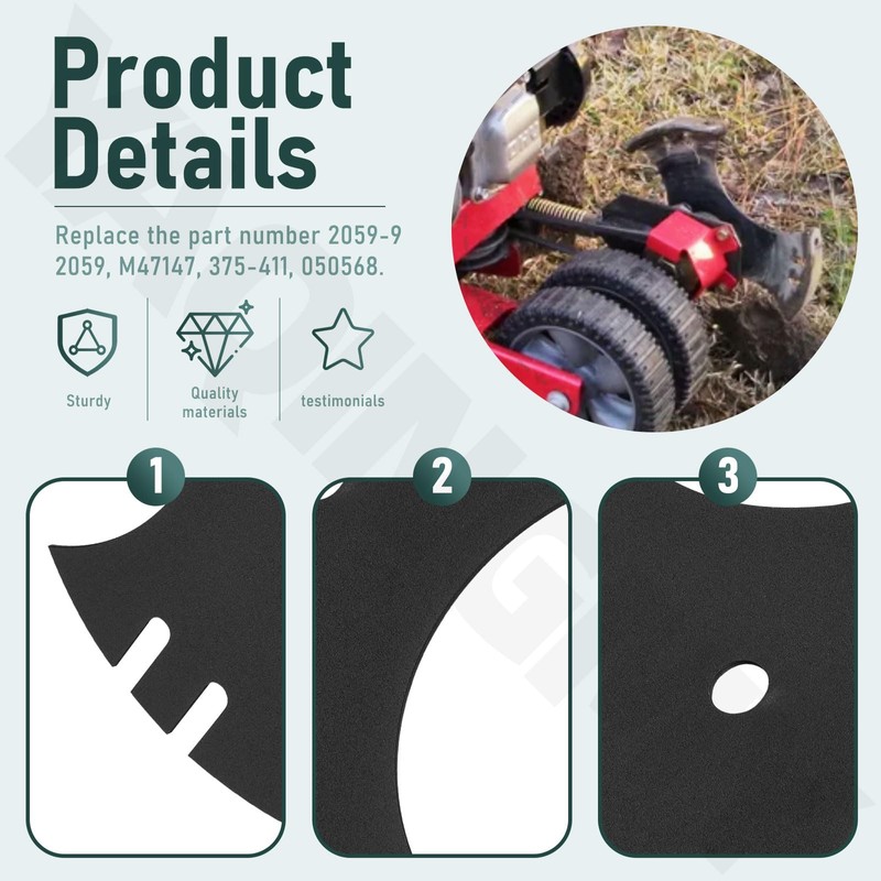 YAQINGMY Universal 9" x 9" Edger Blade / 3-Side Edger