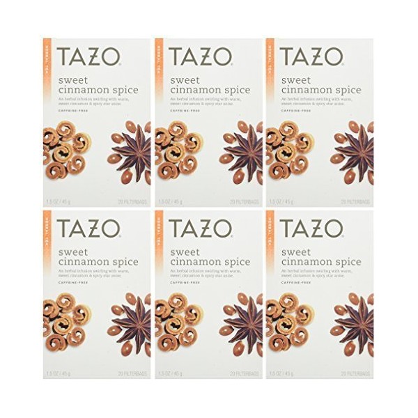 Tazo Sweet Cinnamon Spice Herbal Tea 20 Bags (Pack of 2)