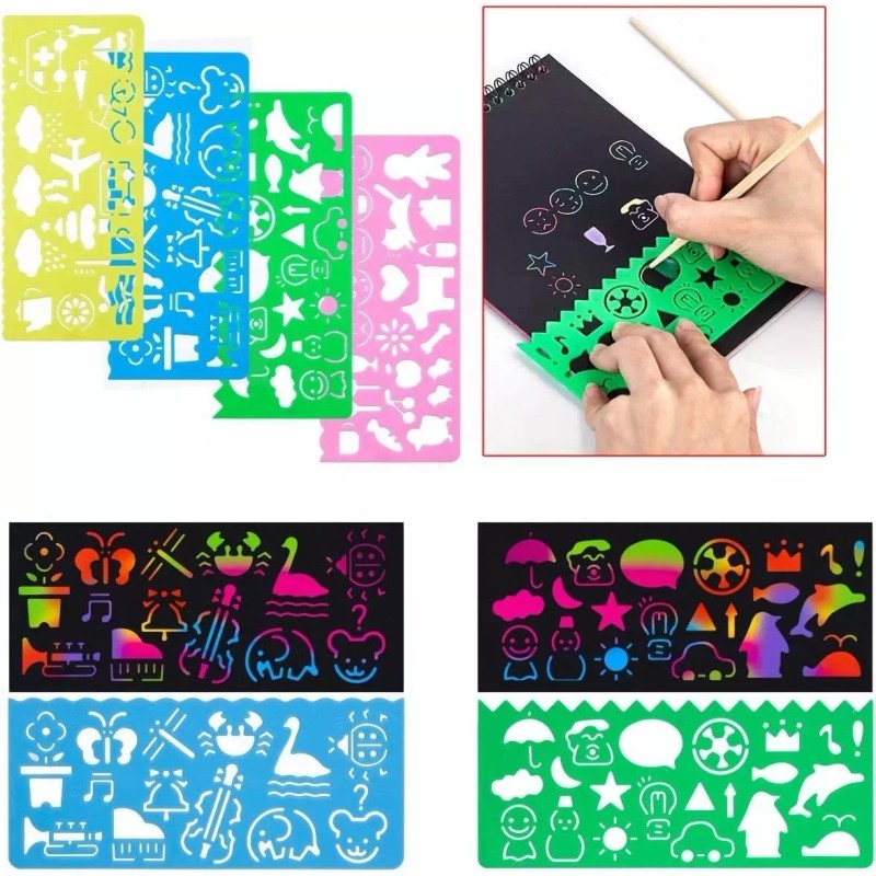 Universo en Linea Kit 9 Reglas Y Plantillas Escolares Para