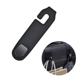 PAVIKE Car Storage Hook, Car Seat Hook, PU Leather, Strong Load Capacity, Headrest Hook, Easy to Install, Can Be Bended, Can Hang Umbrella, Water Bottle, Handbag, Shopping Bag, Etc. Car Convenient
