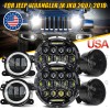 Unbranded Combo Set 7'' Headlights+Fog Light+Turn Signal Lamp For Jeep