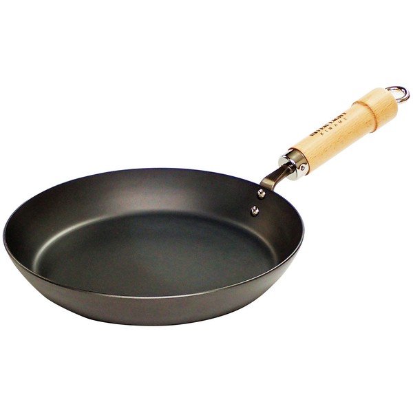 River Light Iron Wok, Plank Frying Pan, Kyoku, Japan, 10.2 inches (26 cm), Induction Compatible, Made in Japan, Rust Resistant