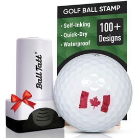 Ball Tatt - Canada Golf Ball Stamp, Golf Ball Stamper, Self-Inking Golf Ball Stamp Markers, Reusable Golf Ball Marking Tool to Identify Golf Balls, Golfer Gift Golfing Accessories