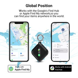 Bluetooth Tracker for i0S or Android - Key Finder/Backpack Tracking Tag/Item Locator/Luggage Smart Tag/Pet Tracker, Compatible with Apple Find My or Google Find Hub,IP67 Waterproof(4Pack)