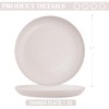 LIYH 20pcs Wheat Straw Plates 9Inch, Beige Reusable Plastic Plates,