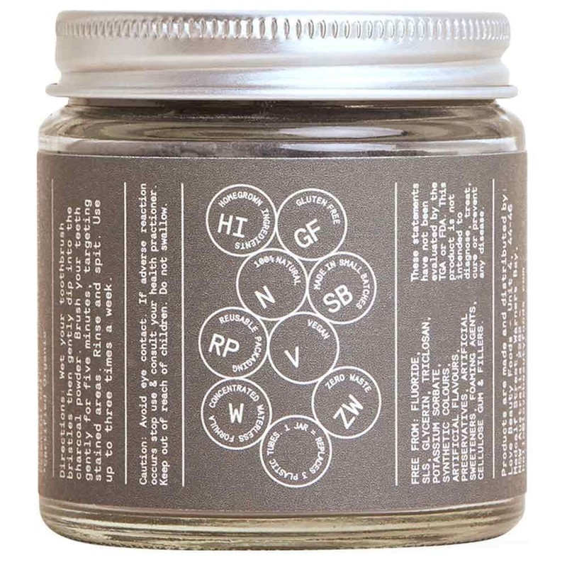 Love Beauty Foods Charcoal Teeth Whitening Powder 50g