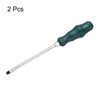 QUARKZMAN 2 Stück SL6 Flachkopf-Schraubendreher 9,8" Magnetische Abbruch-Schlitzschraubendreher 5,9" CR-V