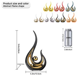 Schwarz Und Gold Modern Skulptur Deko, Mitte des Jahrhunderts Modernen Couchtisch Centerpiece, Keramik Abstrakte Statue Für Esszimmer, Wohnzimmer, Büro, Mittelstück, Schwarz Dekoration