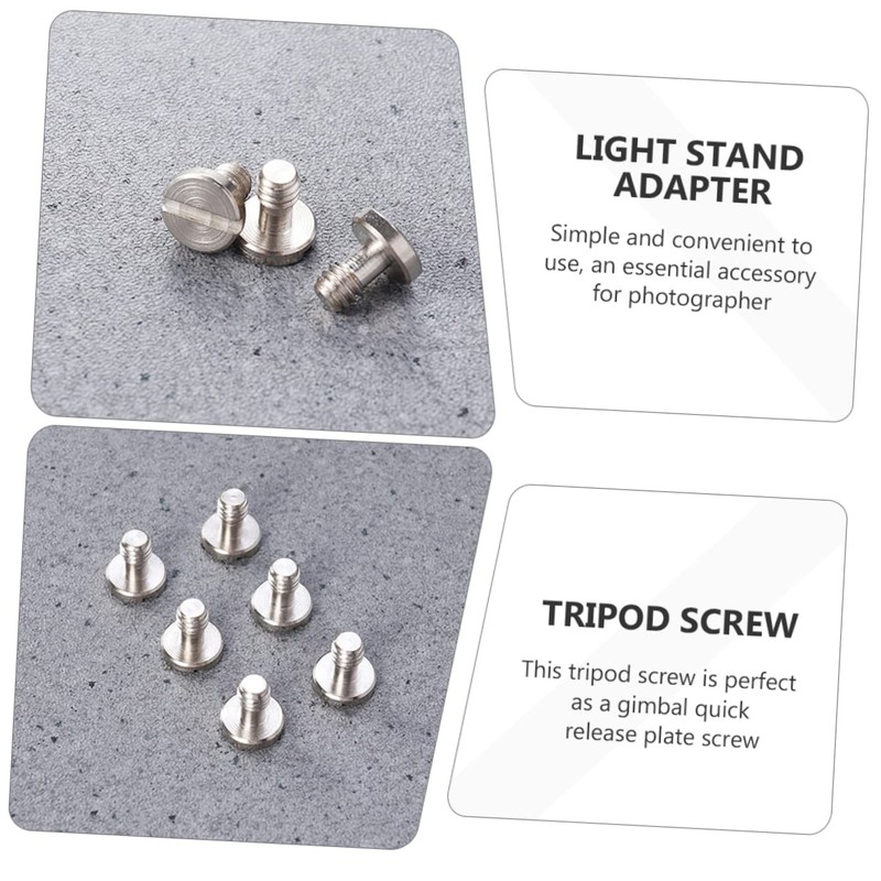 Gadpiparty 8pcs Tripod Mounting Screws Durable Camera Screw for Quick