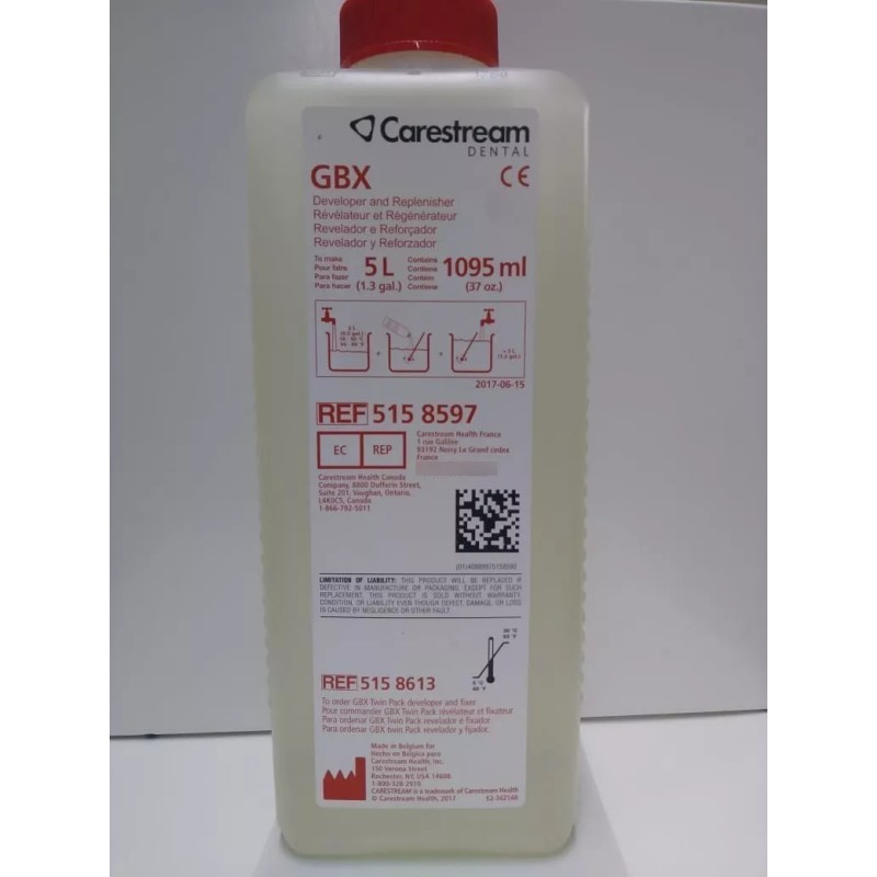 Carestream Gbx Revelador Y Reforzador 1 Litro