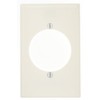 Leviton 80728-W 1-Gang Flush Mount 2.15-Inch Diameter, Device Receptacle Wallplate, White