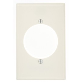 Leviton 80728-W 1-Gang Flush Mount 2.15-Inch Diameter, Device Receptacle Wallplate, White