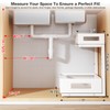 2-Pack Under Sink Storage Organizer, Large 2-Tier Elegant Mesh Pull
