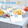 Whaline 80 Pcs Blue Bow Place Cards 8 Design Watercolor