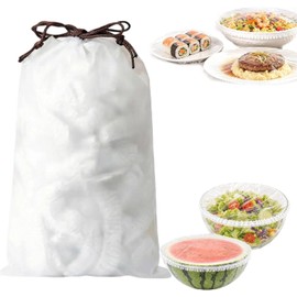 100pcs Disposable Food Covers,Reusable Stretch Food Covers