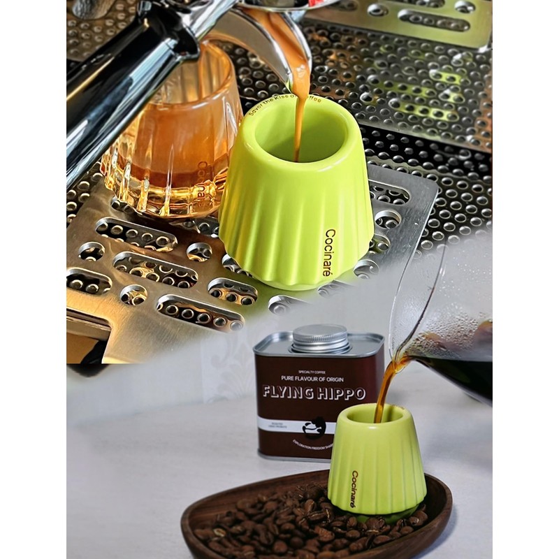 Cocinare KissCup Ceramic Espresso Cup – 2.2oz Demitasse Cup for