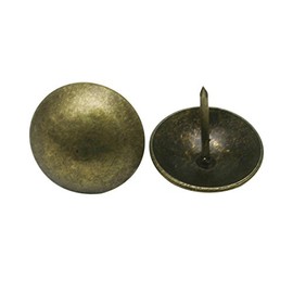 Amanaote Metal 1” Diameter Antique Brass Hardware Upholstery Clavos Decorative Nails Tacks(Pack of 30)
