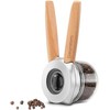 Dreamfarm Ortwo Original Ergonomic 1-or-2-Handed Re-Fillable Pepper, Spice, Seed, Coffee Mill with 6 Grind Settings - 2oz Wood