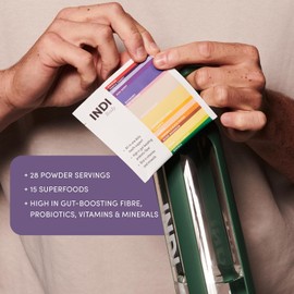 INDI Body – Pre & Probiotics for Gut Health – 24 Superfoods & Vitamins with VitaAlgae® Vitamin D3 – Gut Repair & Cleanse – Berry Flavour – 28 Servings – Made in the UK