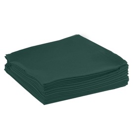 Trimming Shop Cloth Napkins Set of 10, 100% Polyester Green Napkins with Hemmed Edges, 50 x 50 CM Reusable Washable Oversized Napkin for Christmas Parties, Weddings and Dinners