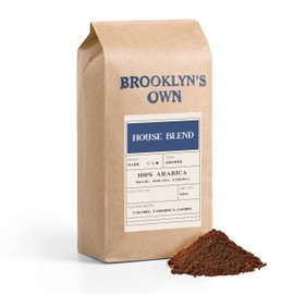 Brooklyn's Own Dark Roast House Blend Ground Coffee - 100% Arabica From Brazil, Sumatra and Ethiopia (12 Ounces)