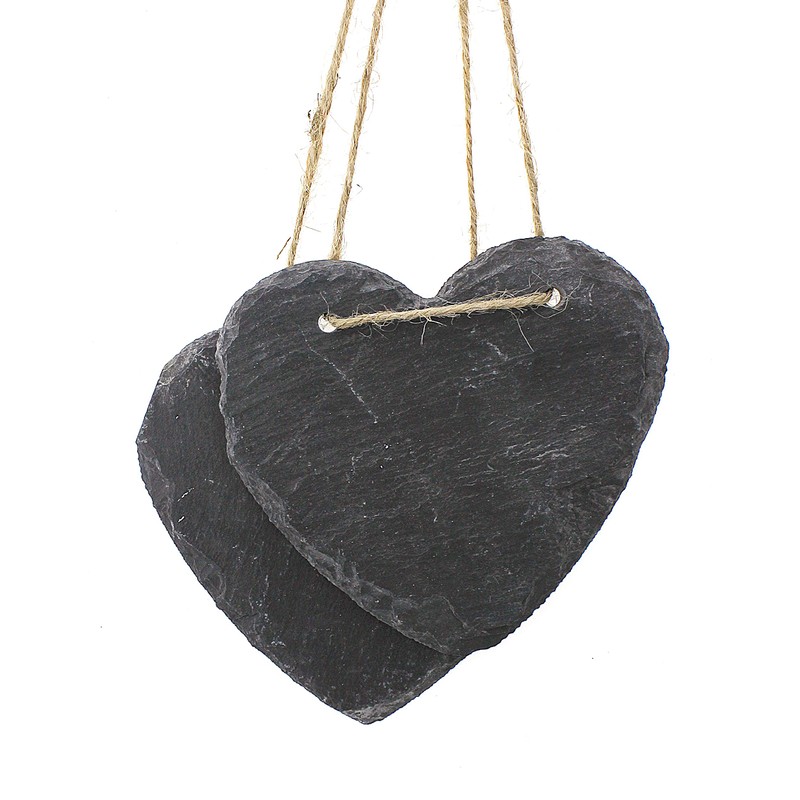 TEMPELWELT 2 x Decorative Hanging Heart Pendant 12 x 11