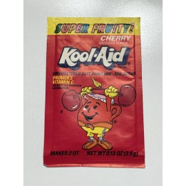 Kool-Aid Vintage 90s Kool-Aid Super Fruity Cherry Flavor Packet NOS