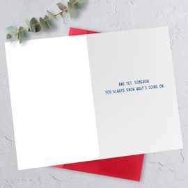 HEJOYN Fathers Day Card Gifts from Daughter Son Wife，Father's Day Card for Dad Stepdad Husband，Cute Watches TV with Eyes Closed Cards, TV Joke Father's Day Cards