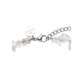 Purelei® - Crystal Wave Keshi Pearl and Rock Crystal Necklace - 18K Gold Plated Adjustable Summer Chic & Spiritual Clarity, Stainless Steel, Abalone