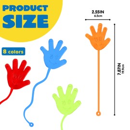 JOYIN Large 48Pcs Glitter Sticky Hands Party Favors, Party Table Favors Set for Kids, Holiday Traditions, Classroom Treasure Box Carnival Prizes Bulk Pinata Stuff Toys