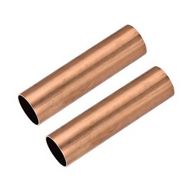 sourcing map Copper Round Tube, 27mm OD 1mm Wall Thickness 100mm Length Straight Pipe Tubing 2 Pcs