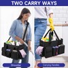 ZIOZERTT Cleaning Caddy,Cleaning Bag for Housekeepers,Cleaning Supplies Organizer with Handle,Black