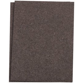 SoftTouch Self-Stick Furniture Felt Sheet for Hard Surfaces to Cut into Any Shape (2 pack) - Walnut Brown, 4-1/2" x 6" sheets