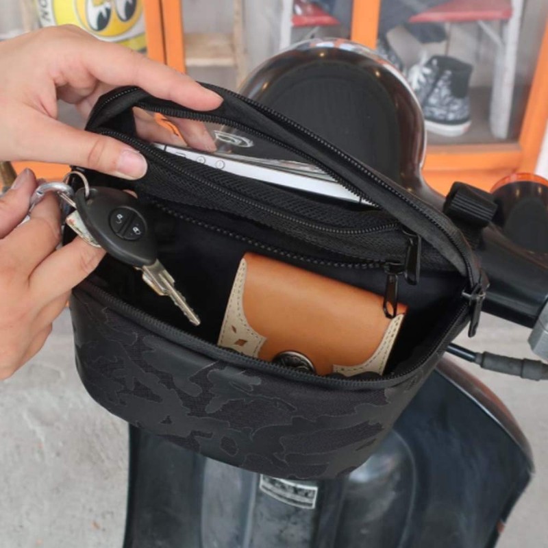 JAM'SGOLD SCMAP Scooter Pouch, Black/Camouflage JGB-928